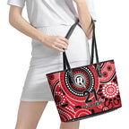 Renegades Cricket Custom Leather Tote Bag Australian Aboriginal
