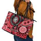Renegades Cricket Custom Leather Tote Bag Australian Aboriginal