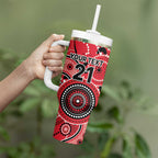 Renegades Cricket Custom Tumbler With Handle Australian Aboriginal