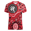 Renegades Cricket Custom Women V-Neck T-Shirt Australian Aboriginal
