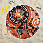 Scorchers Cricket Custom Beach Blanket Australian Aboriginal