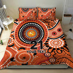 Scorchers Cricket Custom Bedding Set Australian Aboriginal