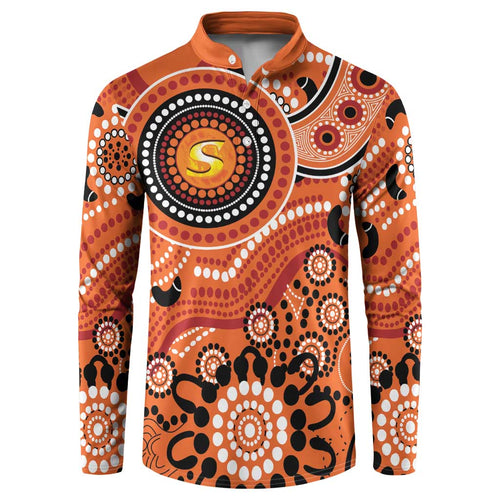 Scorchers Cricket Custom Button Sweatshirt Australian Aboriginal