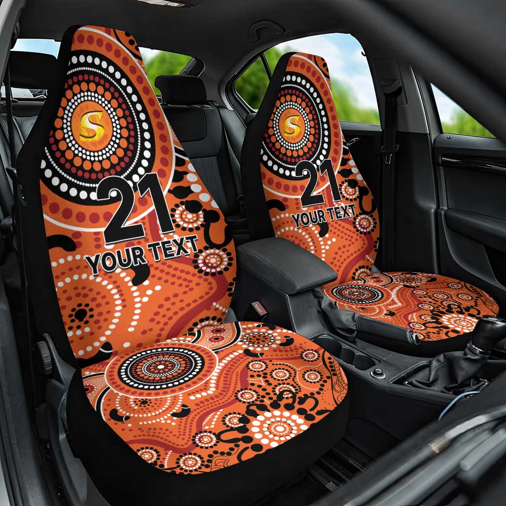 Scorchers Cricket Custom Car Seat Cover Australian Aboriginal