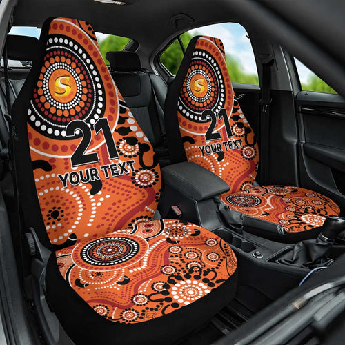 Scorchers Cricket Custom Car Seat Cover Australian Aboriginal