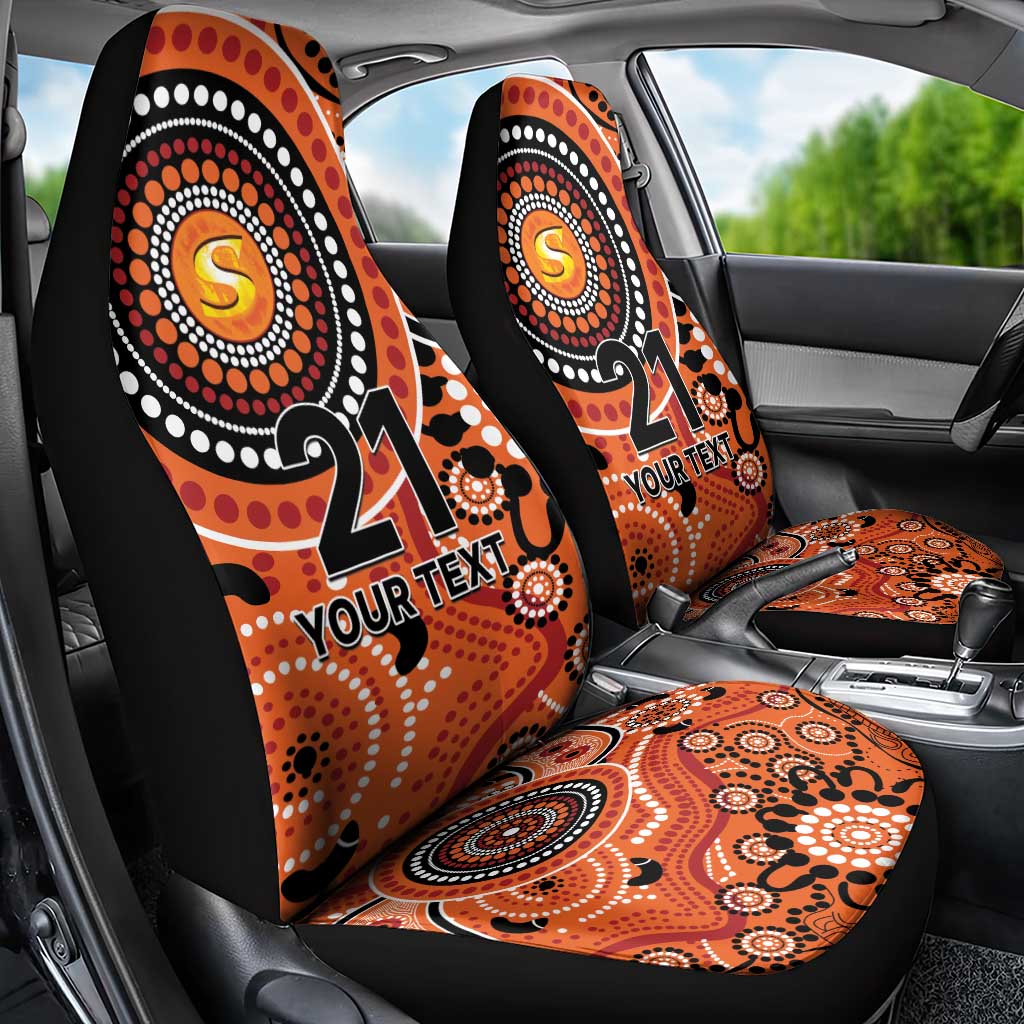 Scorchers Cricket Custom Car Seat Cover Australian Aboriginal