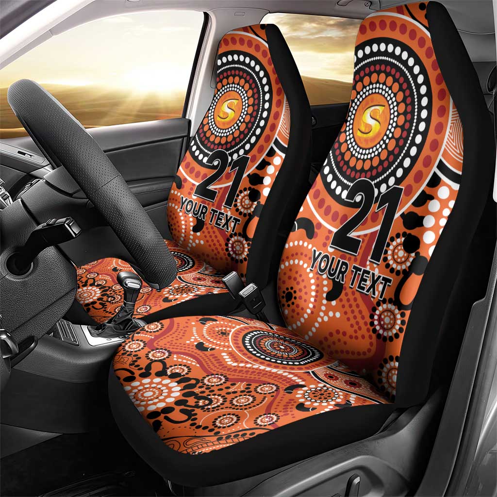 Scorchers Cricket Custom Car Seat Cover Australian Aboriginal