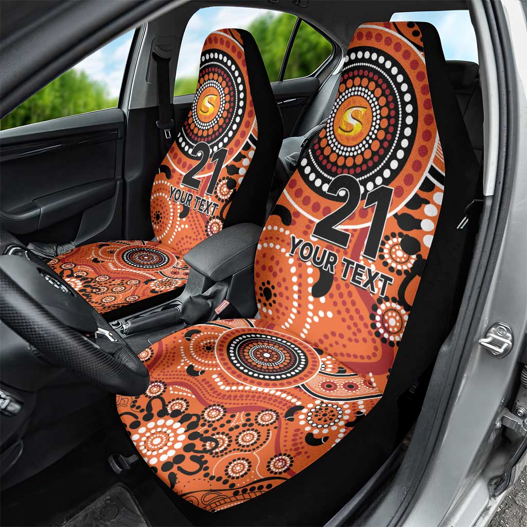 Scorchers Cricket Custom Car Seat Cover Australian Aboriginal
