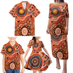 Scorchers Cricket Custom Family Matching Puletasi and Hawaiian Shirt Australian Aboriginal