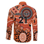 Scorchers Cricket Custom Family Matching Short Sleeve Bodycon Dress and Hawaiian Shirt Australian Aboriginal
