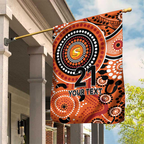 Scorchers Cricket Custom Garden Flag Australian Aboriginal