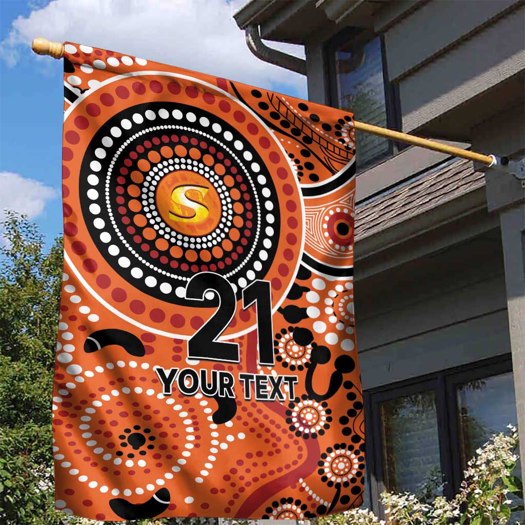 Scorchers Cricket Custom Garden Flag Australian Aboriginal