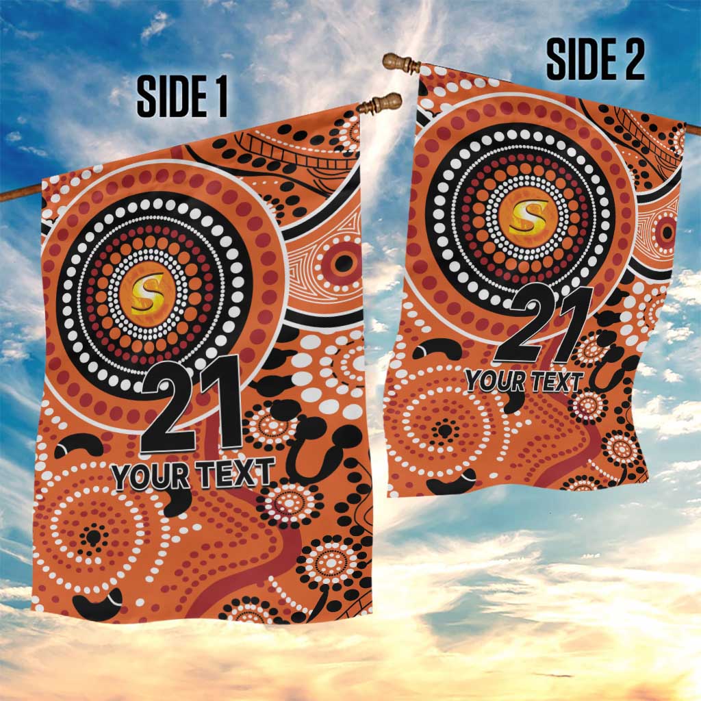 Scorchers Cricket Custom Garden Flag Australian Aboriginal