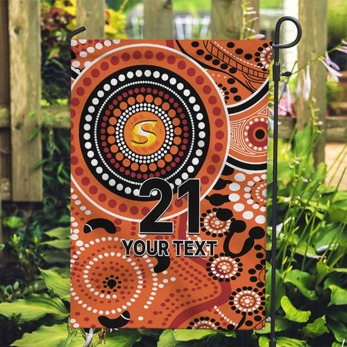 Scorchers Cricket Custom Garden Flag Australian Aboriginal