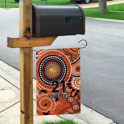 Scorchers Cricket Custom Garden Flag Australian Aboriginal