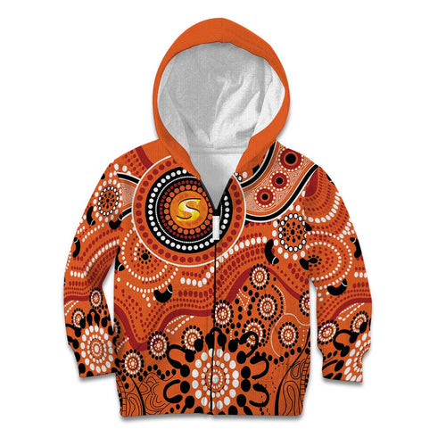 Scorchers Cricket Custom Kid Hoodie Australian Aboriginal