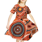Scorchers Cricket Custom Kid Short Sleeve Dress Australian Aboriginal