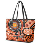 Scorchers Cricket Custom Leather Tote Bag Australian Aboriginal
