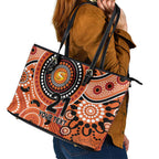Scorchers Cricket Custom Leather Tote Bag Australian Aboriginal
