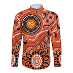 Scorchers Cricket Custom Long Sleeve Button Shirt Australian Aboriginal