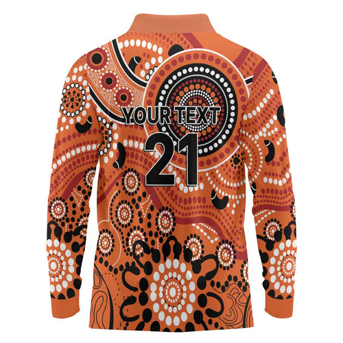 Scorchers Cricket Custom Long Sleeve Polo Shirt Australian Aboriginal