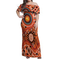 Scorchers Cricket Custom Off Shoulder Maxi Dress Australian Aboriginal