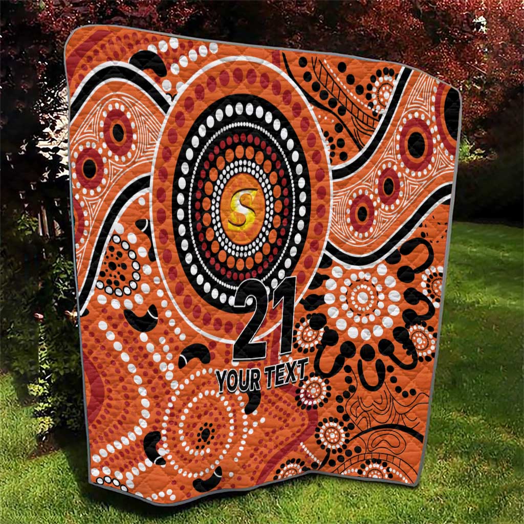 Scorchers Cricket Custom Quilt Australian Aboriginal