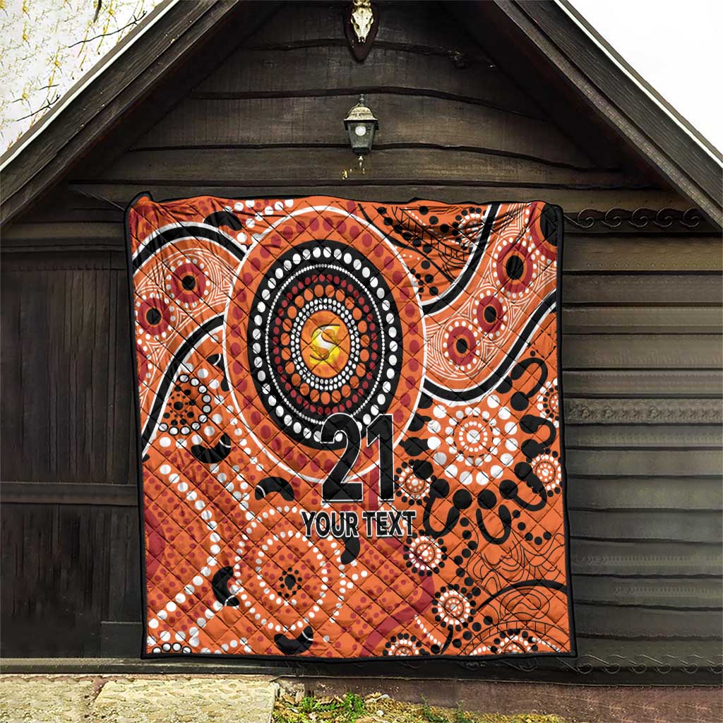 Scorchers Cricket Custom Quilt Australian Aboriginal