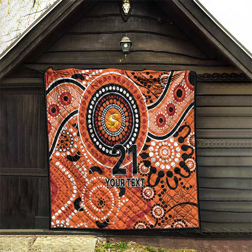 Scorchers Cricket Custom Quilt Australian Aboriginal