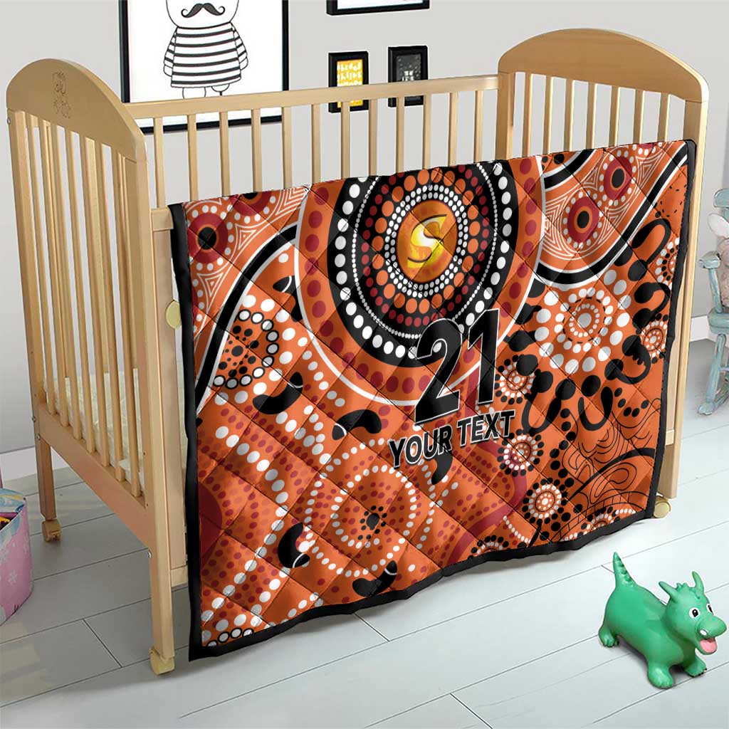Scorchers Cricket Custom Quilt Australian Aboriginal