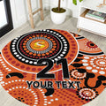Scorchers Cricket Custom Round Carpet Australian Aboriginal