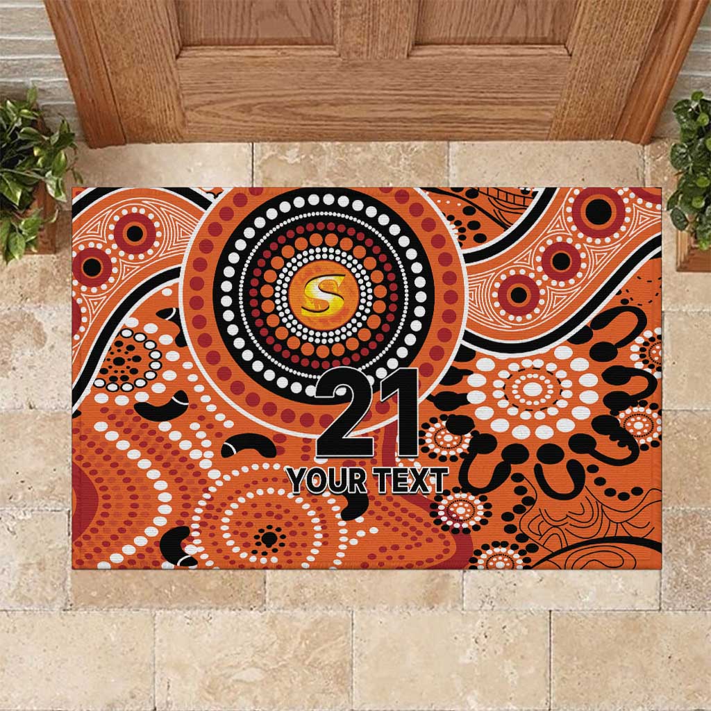 Scorchers Cricket Custom Rubber Doormat Australian Aboriginal