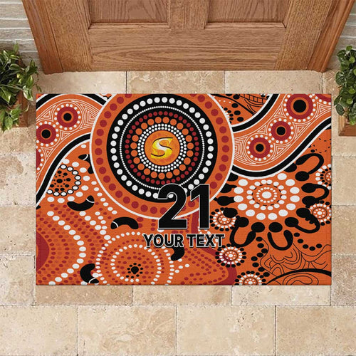 Scorchers Cricket Custom Rubber Doormat Australian Aboriginal