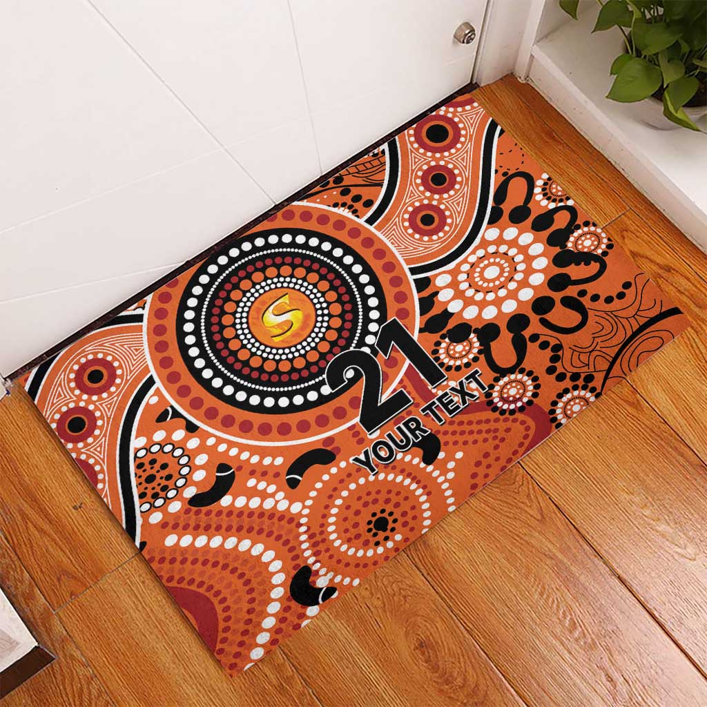 Scorchers Cricket Custom Rubber Doormat Australian Aboriginal