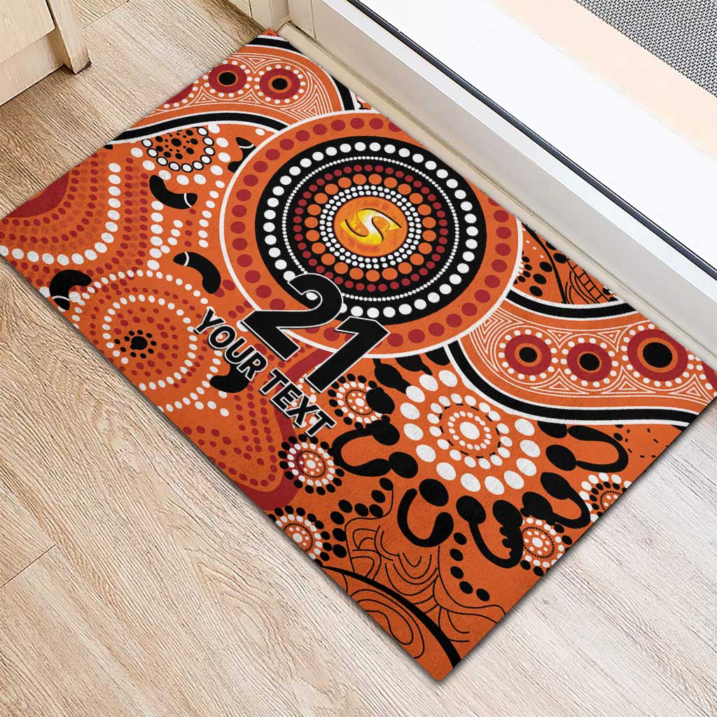 Scorchers Cricket Custom Rubber Doormat Australian Aboriginal