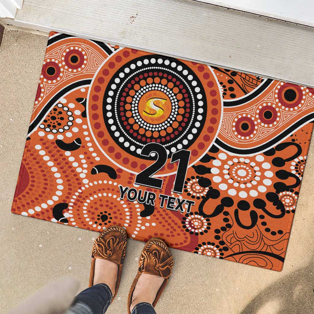 Scorchers Cricket Custom Rubber Doormat Australian Aboriginal