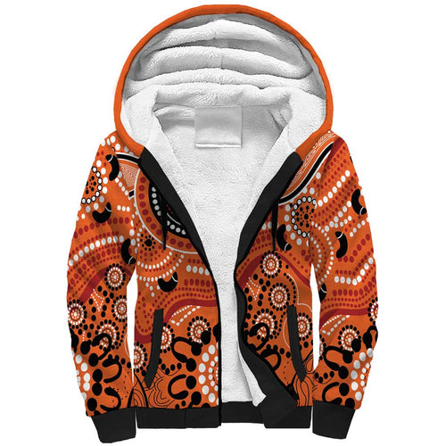 Scorchers Cricket Custom Sherpa Hoodie Australian Aboriginal
