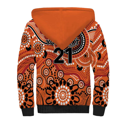 Scorchers Cricket Custom Sherpa Hoodie Australian Aboriginal