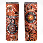 Scorchers Cricket Custom Skinny Tumbler Australian Aboriginal