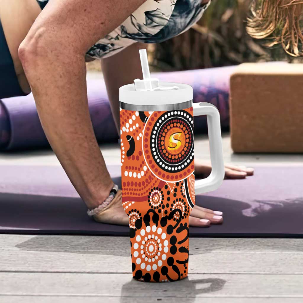 Scorchers Cricket Custom Tumbler With Handle Australian Aboriginal
