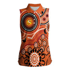 Scorchers Cricket Custom Women Sleeveless Polo Shirt Australian Aboriginal