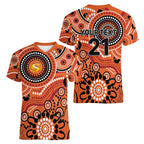 Scorchers Cricket Custom Women V-Neck T-Shirt Australian Aboriginal