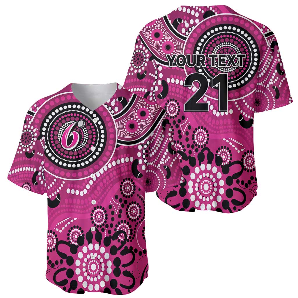 Sixers Cricket Custom Baseball Jersey Australian Aboriginal