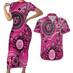 Sixers Cricket Custom Couples Matching Short Sleeve Bodycon Dress and Hawaiian Shirt Australian Aboriginal