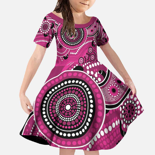 Sixers Cricket Custom Family Matching Off Shoulder Maxi Dress and Hawaiian Shirt Australian Aboriginal