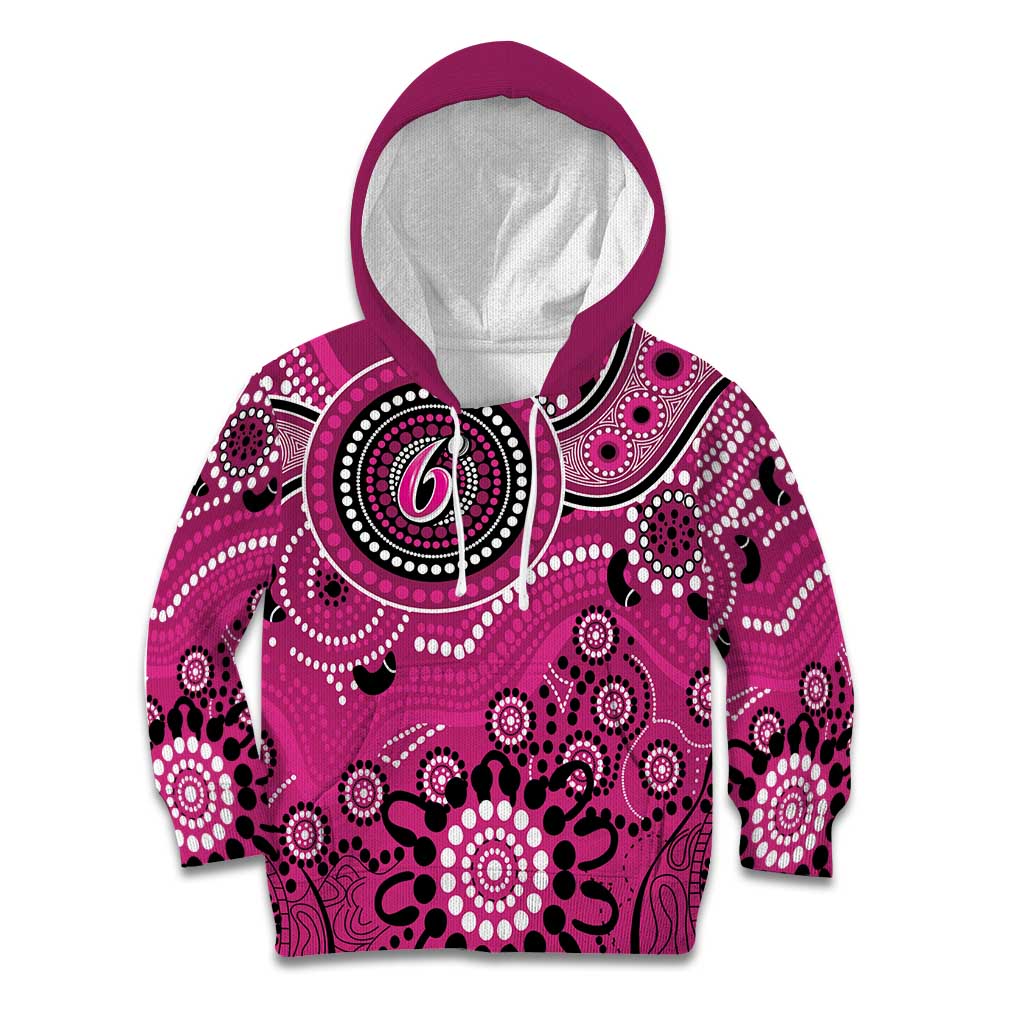 Sixers Cricket Custom Kid Hoodie Australian Aboriginal