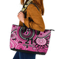 Sixers Cricket Custom Leather Tote Bag Australian Aboriginal