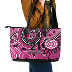 Sixers Cricket Custom Leather Tote Bag Australian Aboriginal