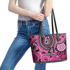 Sixers Cricket Custom Leather Tote Bag Australian Aboriginal