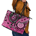 Sixers Cricket Custom Leather Tote Bag Australian Aboriginal